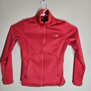 The North Face Agave Softshell Jacket Women's Small Full Zip Fleece C656 Red